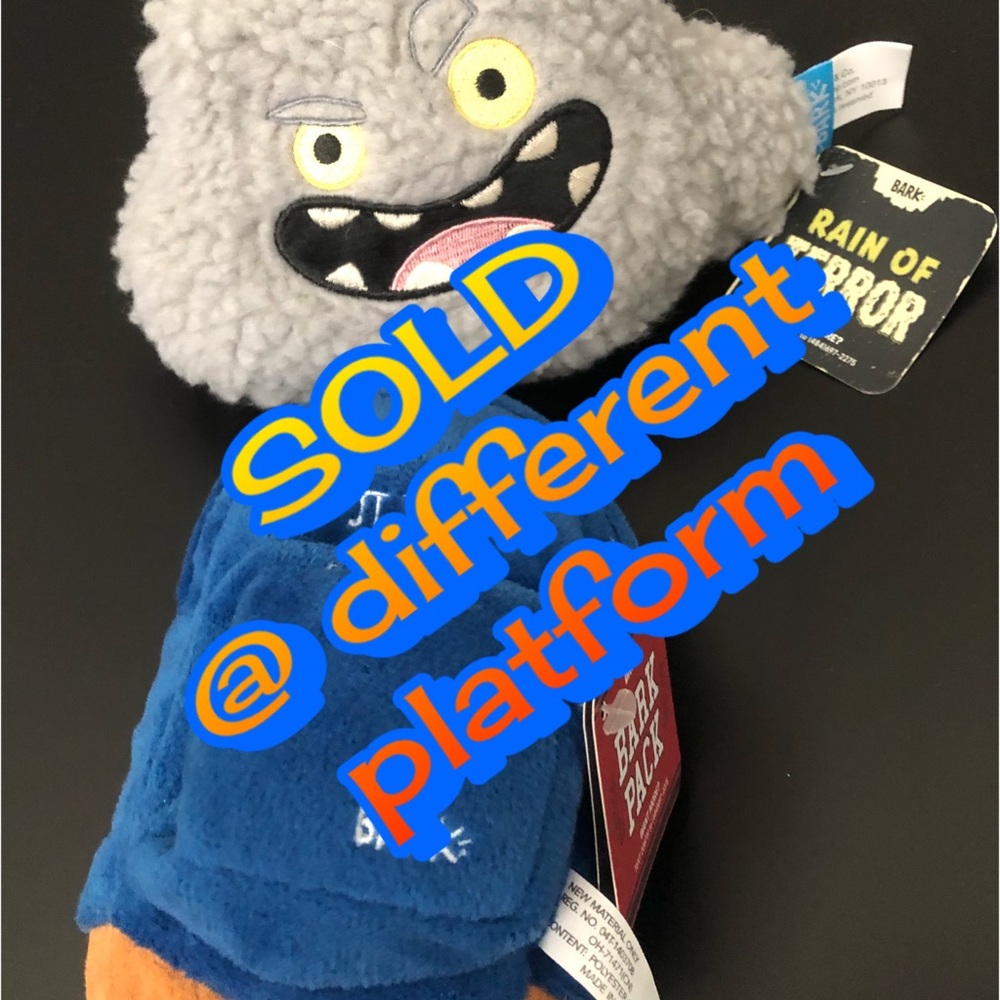 SOLD Bark Box Dog Cloud & Backpack Toys